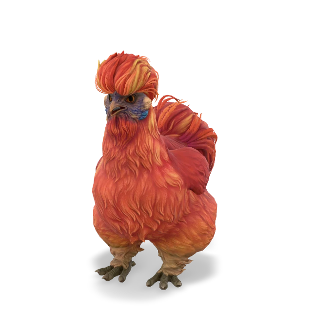 CS2 Silkie chicken — Red