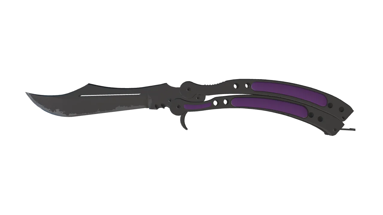 ★ Butterfly Knife | Ultraviolet (Field-Tested) — Dust II light, front