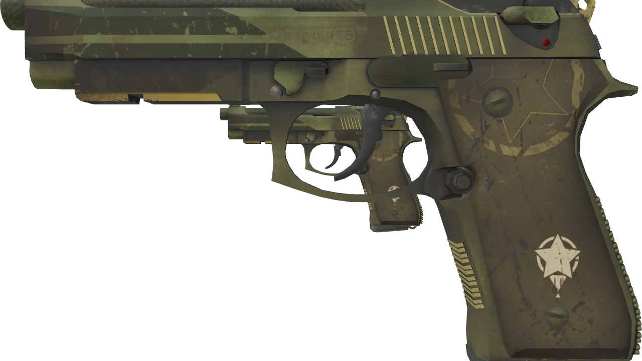 Dual Berettas | Retribution (Factory New) — Dust II light, front