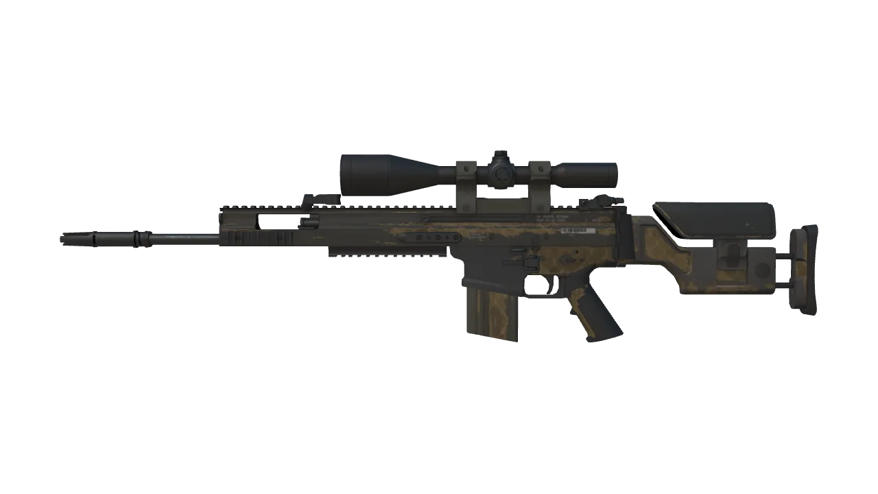 SCAR-20 | Sand Mesh (Battle-Scarred) — Dust II light, front