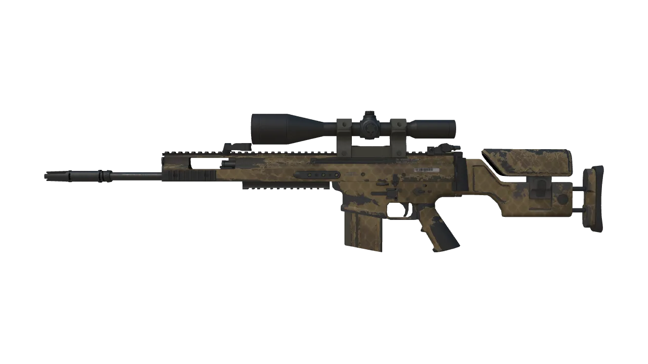 SCAR-20 | Sand Mesh (Field-Tested) — Dust II light, front
