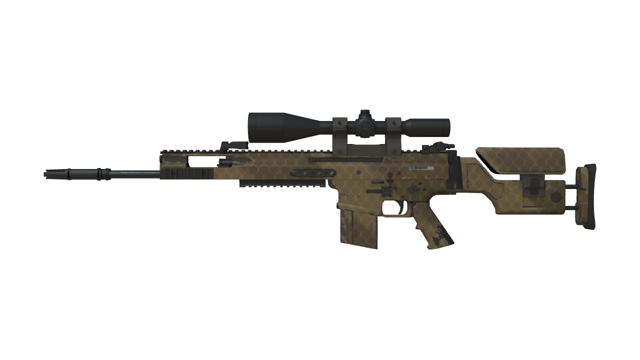 SCAR-20 | Sand Mesh (Minimal Wear) — Dust II light, front