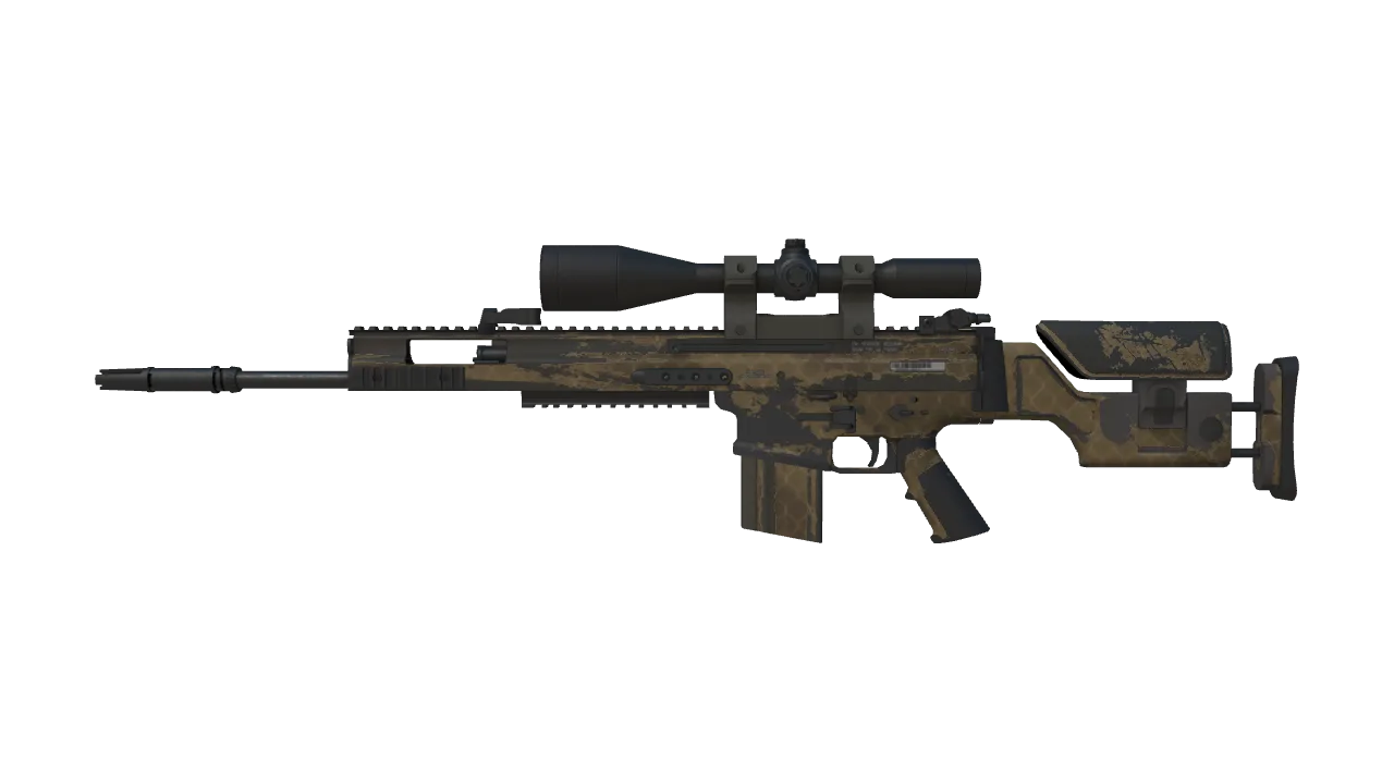 SCAR-20 | Sand Mesh (Well-Worn) — Dust II light, front