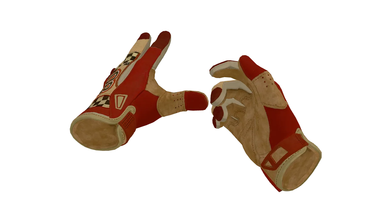 ★ Sport Gloves | Red Racer (Factory New) — Dust II light, front