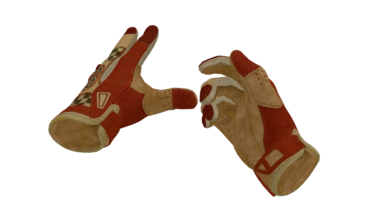 ★ Sport Gloves | Red Racer (Field-Tested) — Dust II light, front