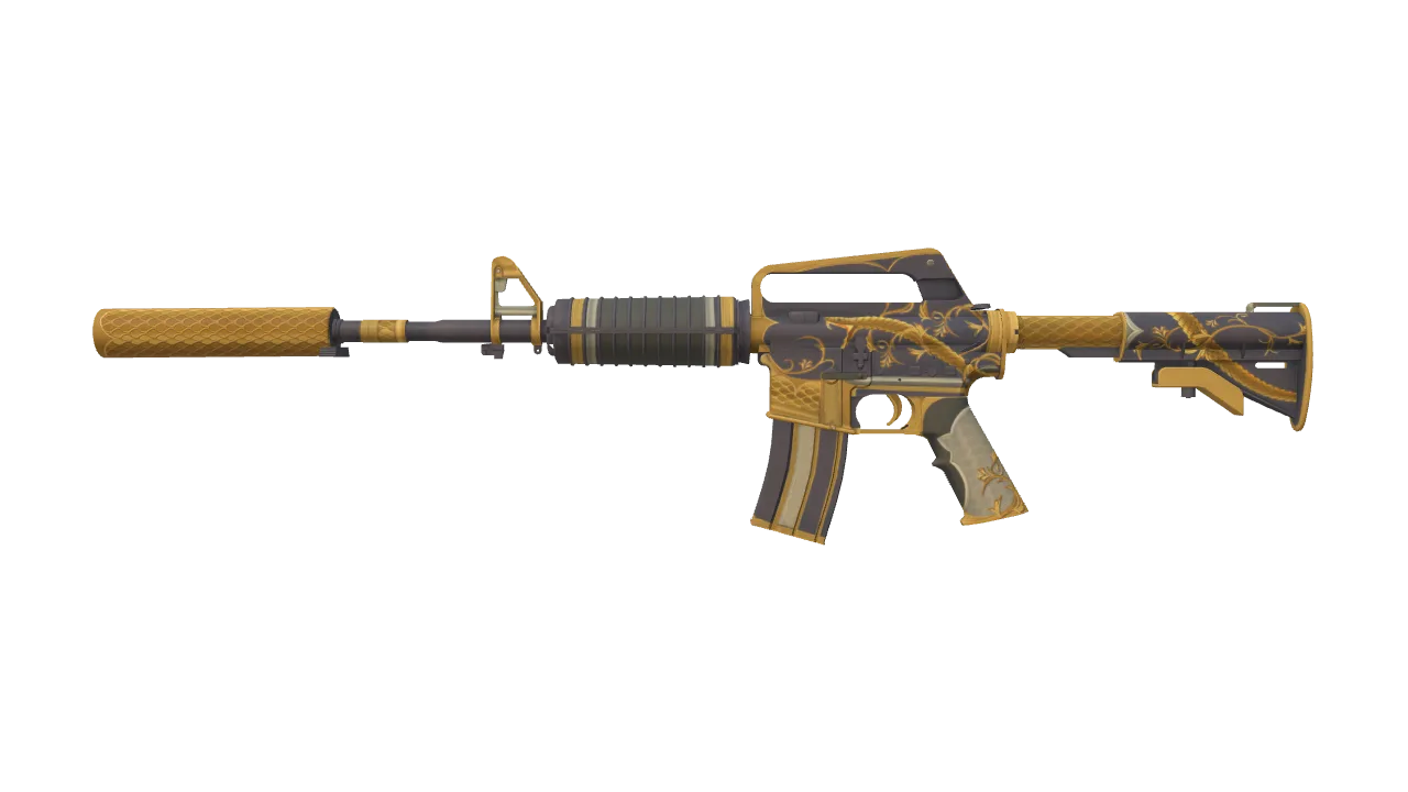 StatTrak™ M4A1-S | Golden Coil (Field-Tested) — Dust II light, front