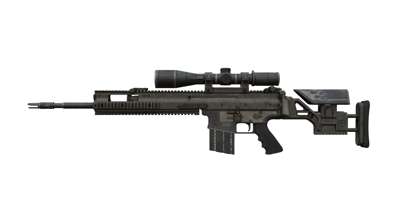 StatTrak™ SCAR-20 | Trail Blazer (Battle-Scarred) — Dust II light, front