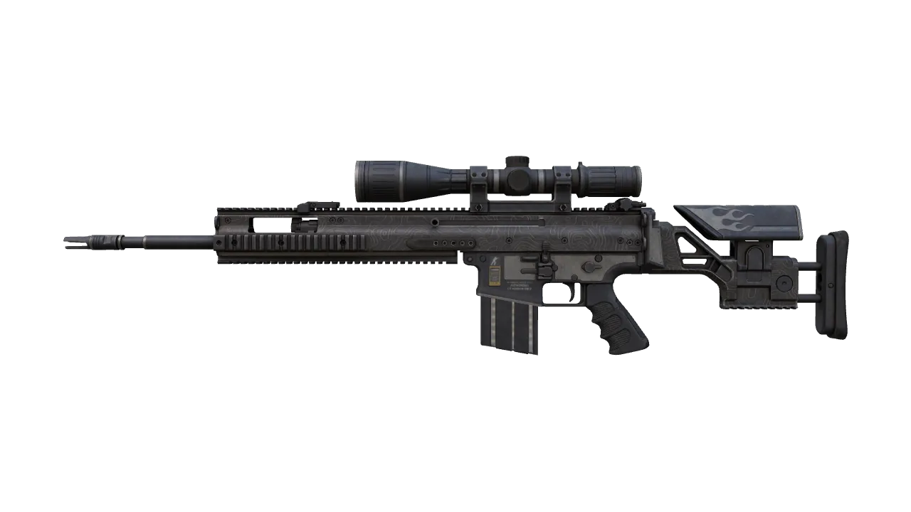 SCAR-20 | Trail Blazer (Field-Tested) — Dust II light, front