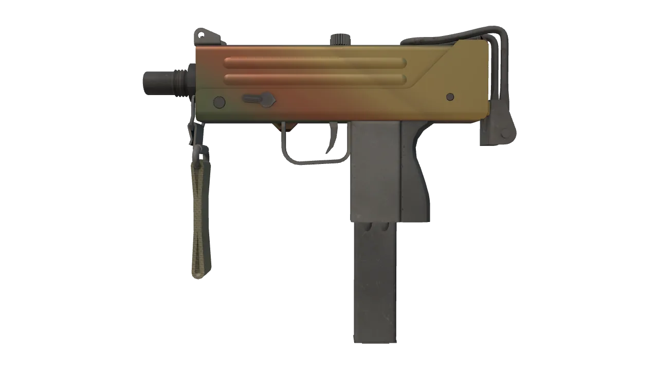 MAC-10 | Amber Fade seed #651, front