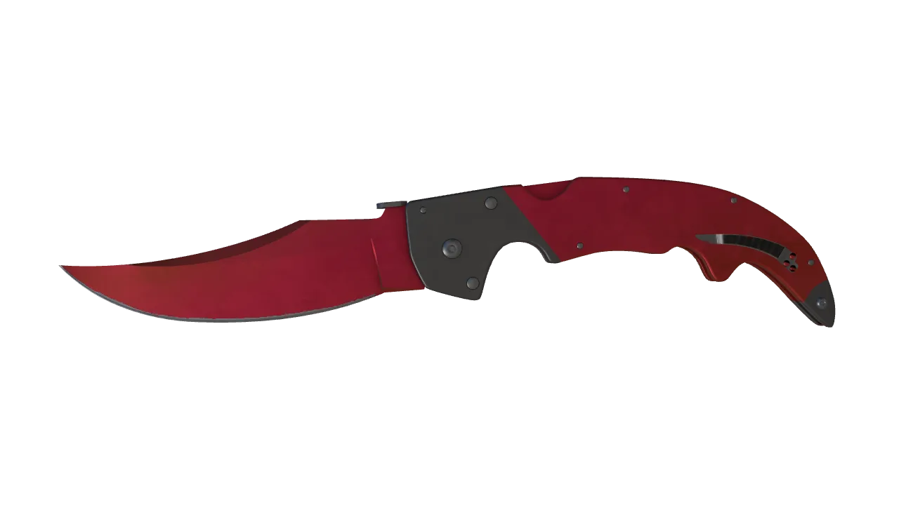 Falchion Knife | Doppler (Ruby) seed #278, front