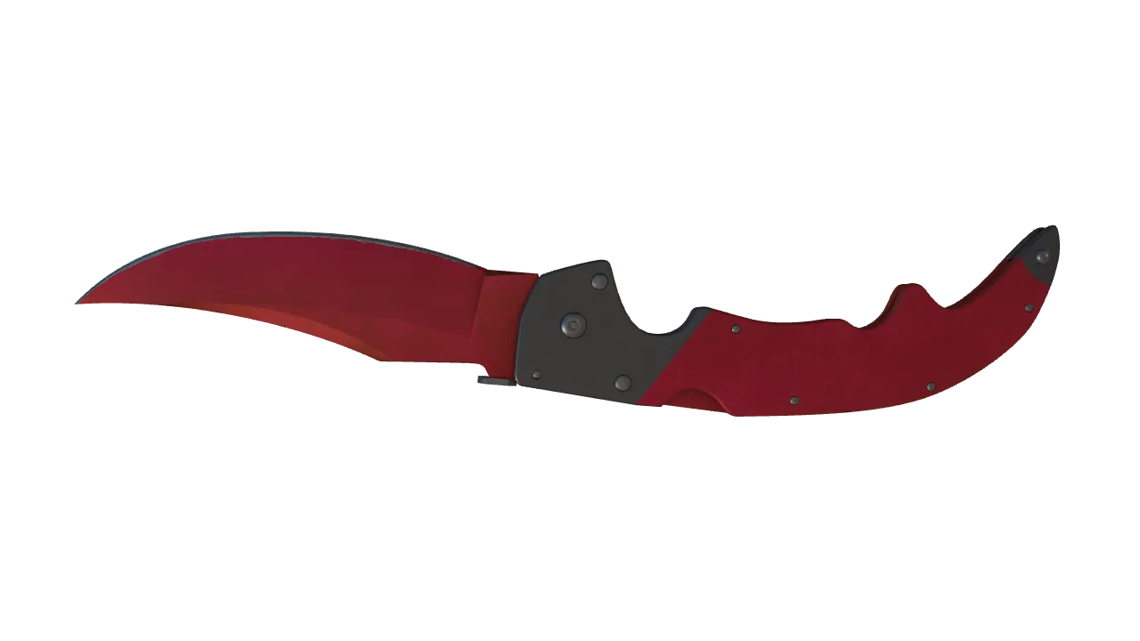 Falchion Knife | Doppler (Ruby) seed #777, back