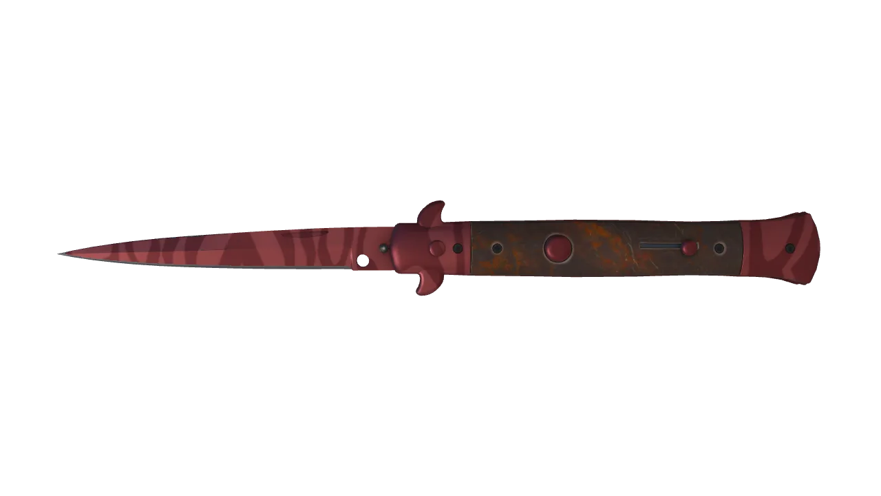 ★ Stiletto Knife | Slaughter (Minimal Wear) — Dust II light, front