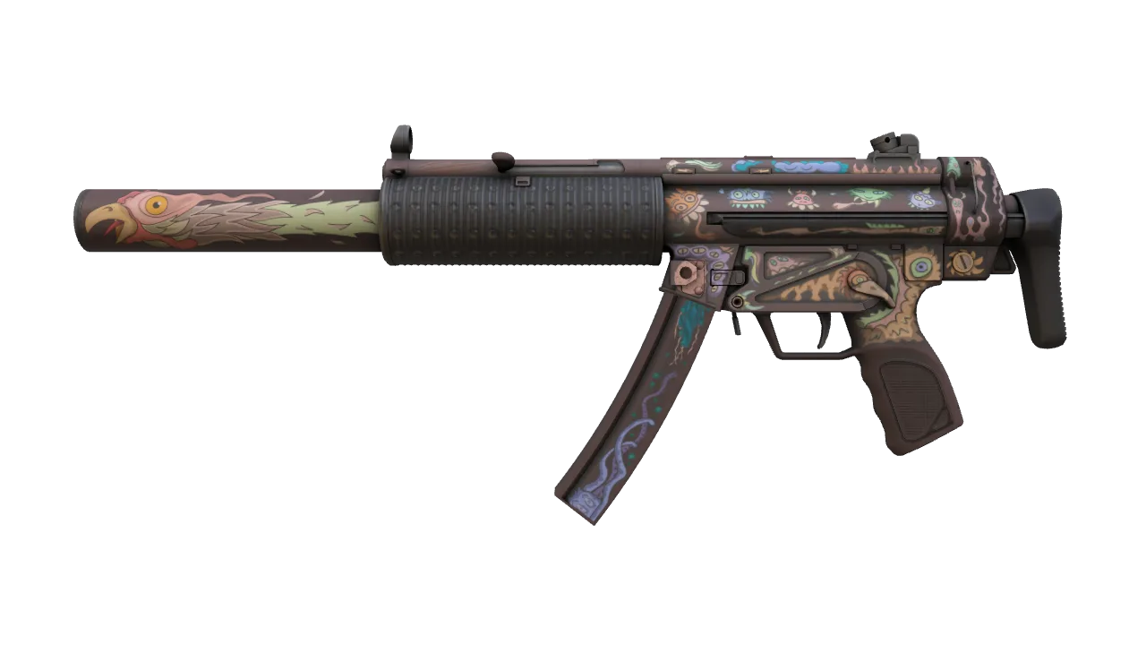 MP5-SD | Necro Jr. (Factory New) — Dust II light, front