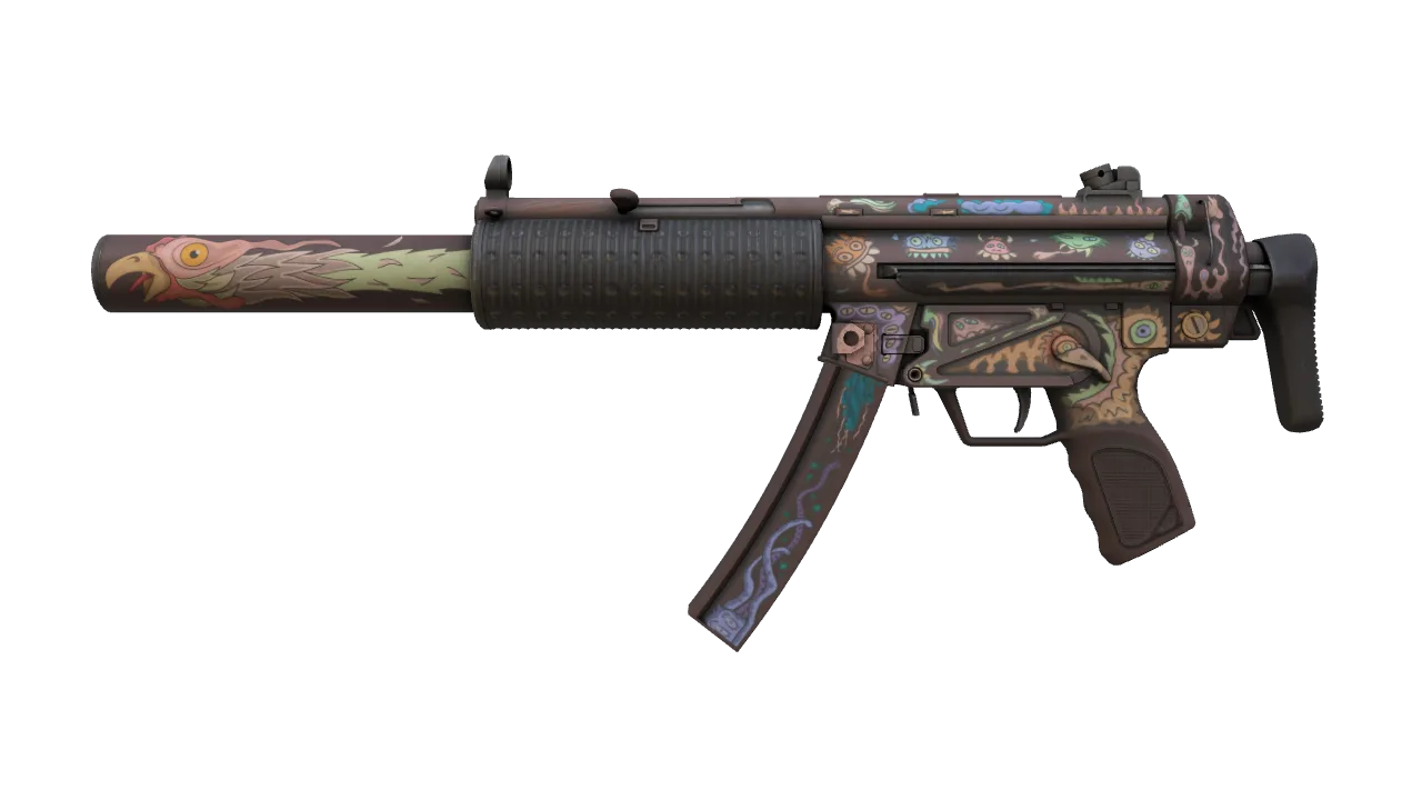 MP5-SD | Necro Jr. (Field-Tested) — Dust II light, front