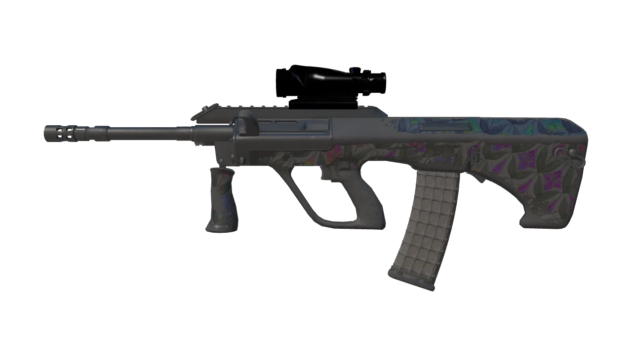 AUG | Midnight Lily (Battle-Scarred) — Dust II light, front