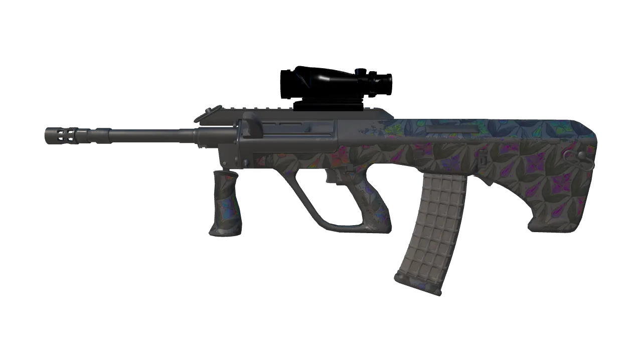 AUG | Midnight Lily (Field-Tested) — Dust II light, front