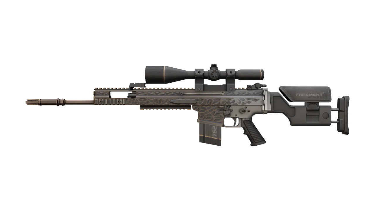 SCAR-20 | Fragments (Factory New) — Dust II light, front
