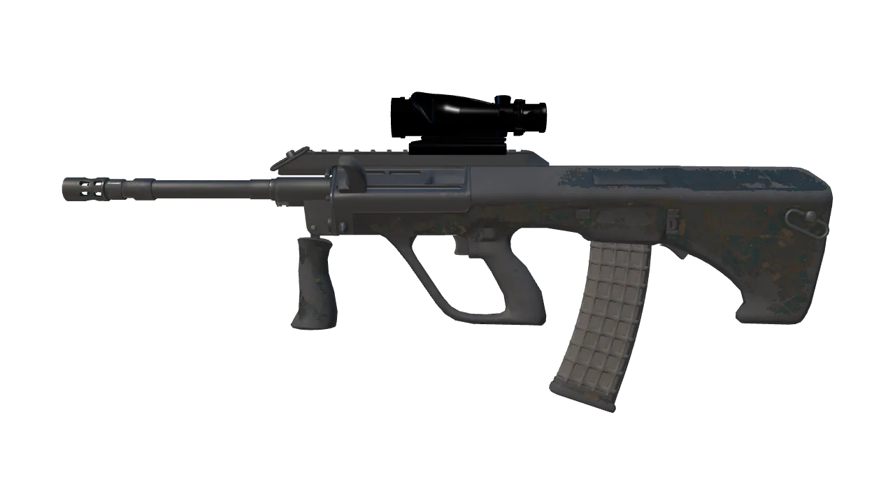 AUG | Surveillance (Battle-Scarred) — Dust II light, front