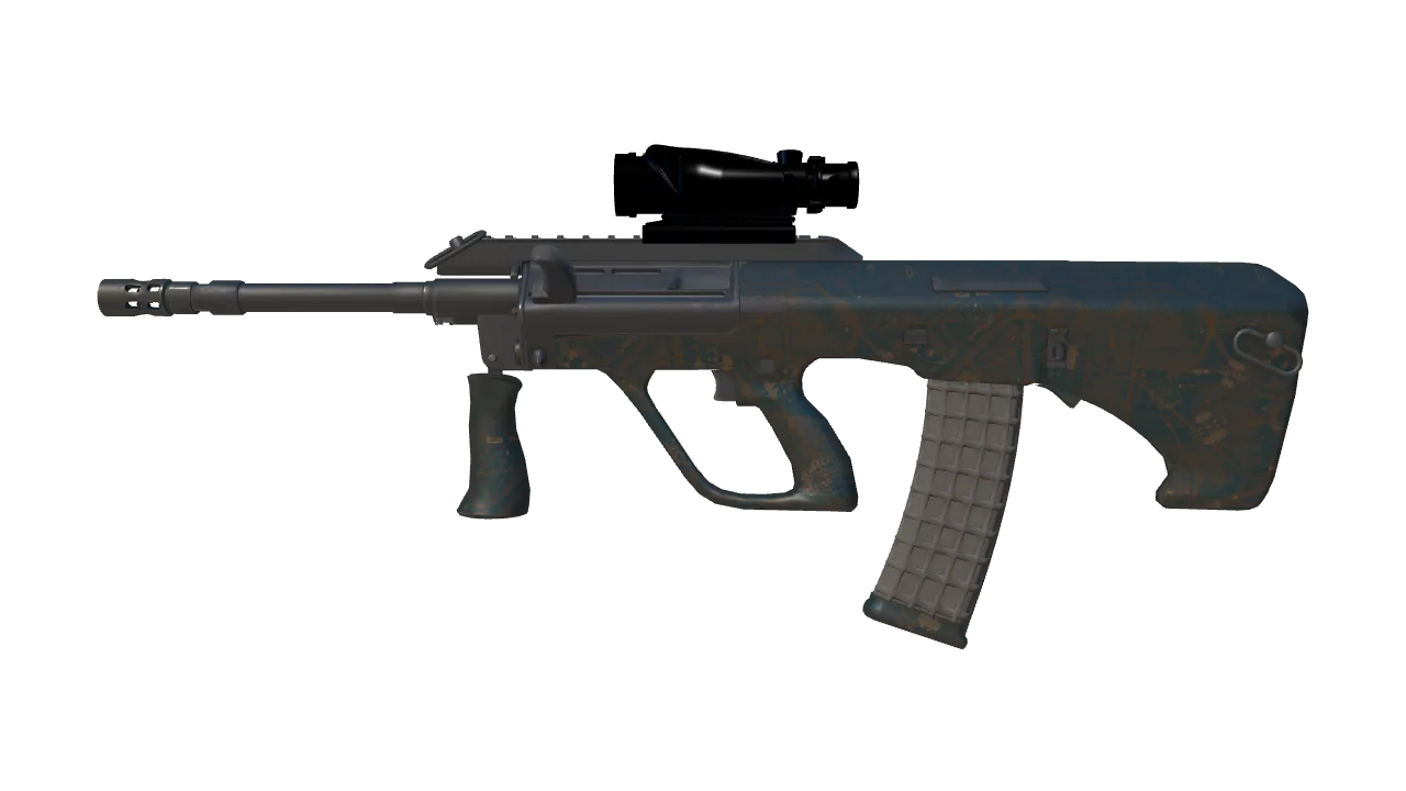 AUG | Surveillance (Factory New) — Dust II light, front