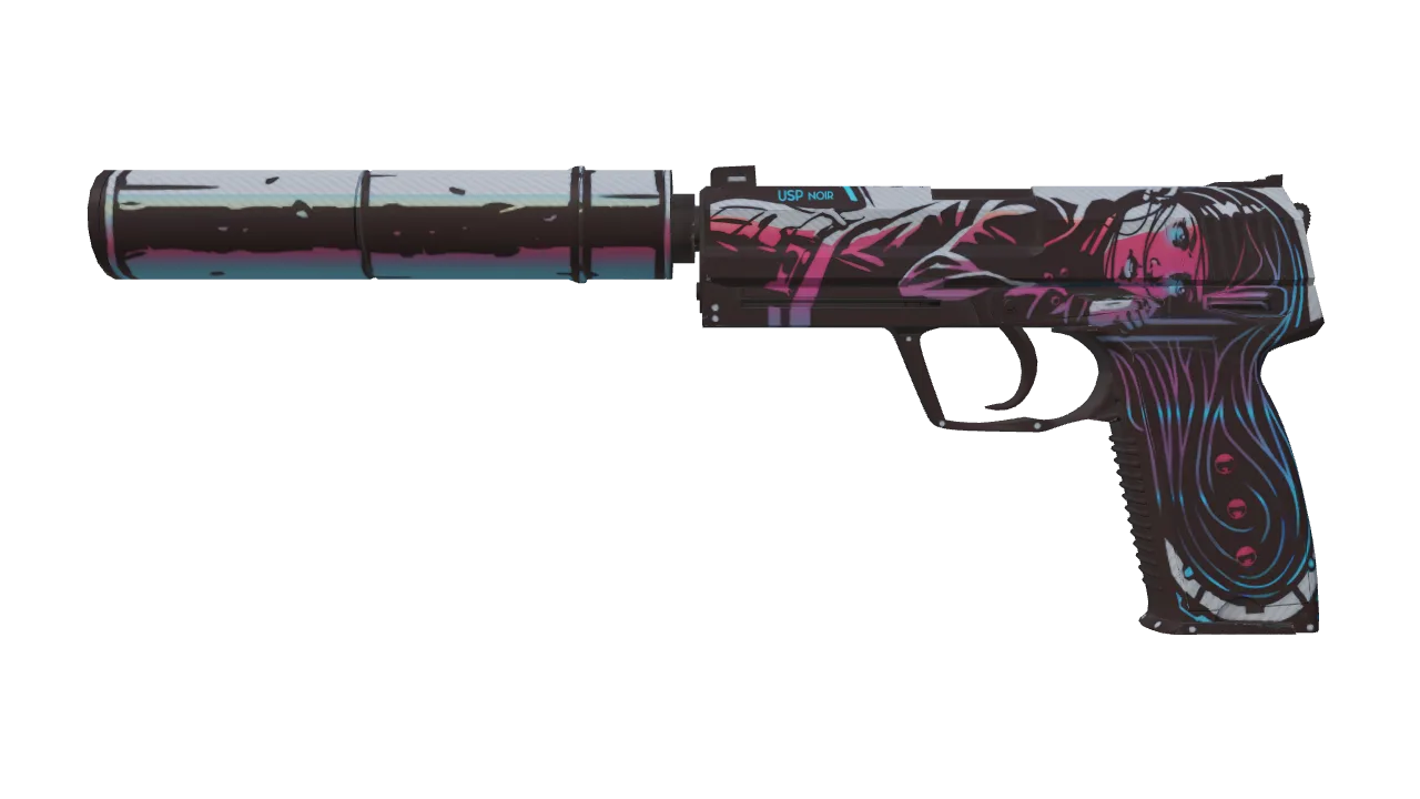 USP-S | Neo-Noir (Factory New) — Dust II light, front