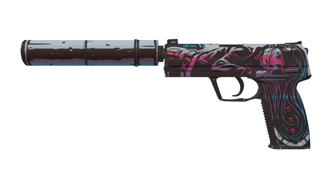 USP-S | Neo-Noir (Minimal Wear) — Dust II light, front