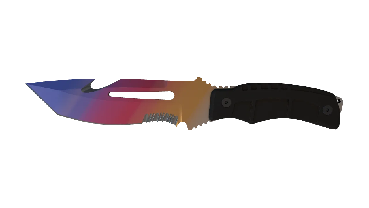 Survival Knife | Fade seed #449, front