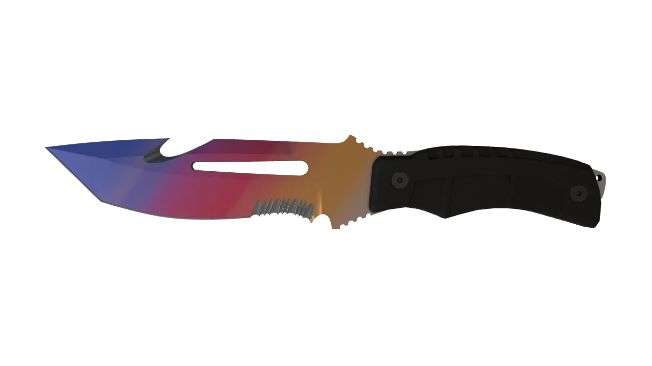 Survival Knife | Fade seed #87, front