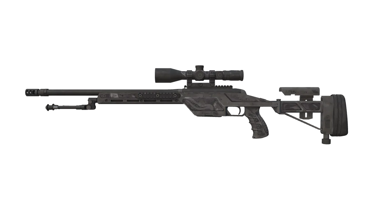 SSG 08 | Grey Smoke (Battle-Scarred) — Dust II light, front