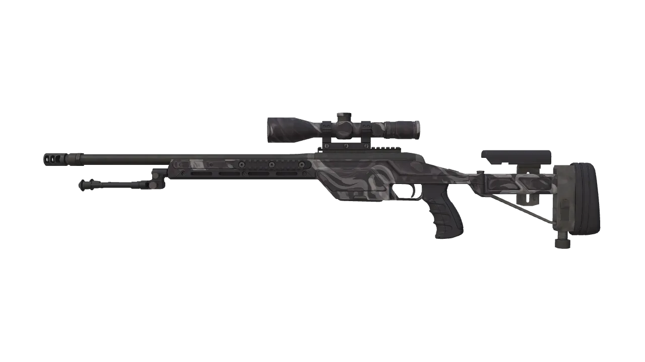 SSG 08 | Grey Smoke (Factory New) — Dust II light, front