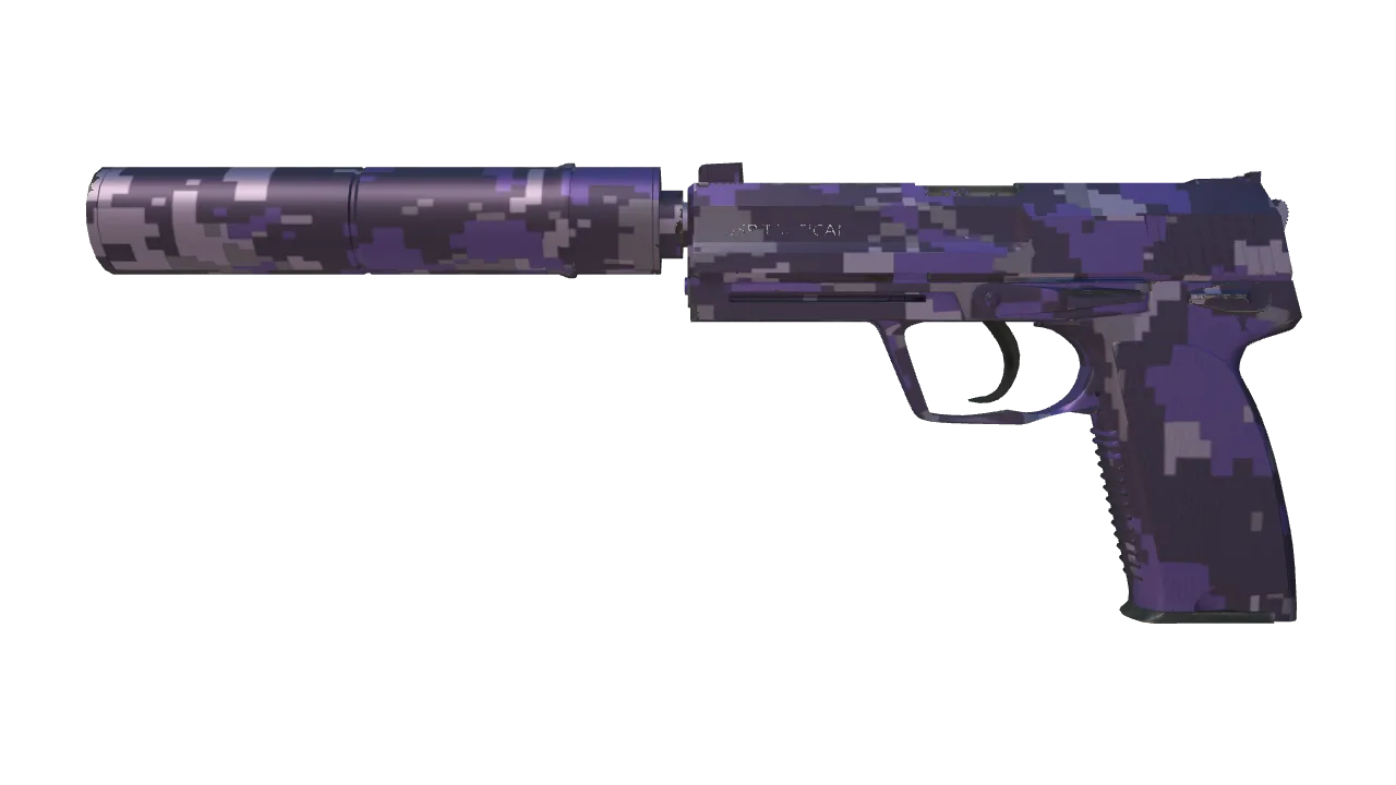 USP-S | Purple DDPAT (Factory New) — Dust II light, front