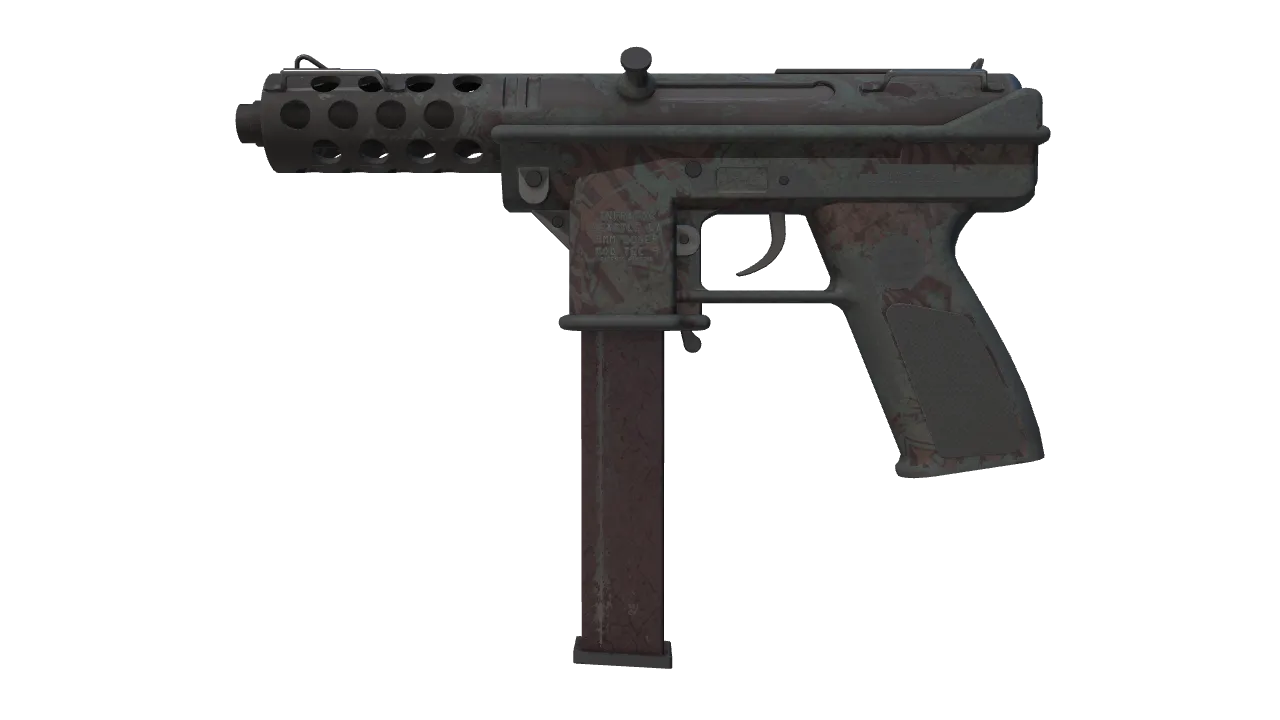 Tec-9 | Phoenix Chalk (Battle-Scarred) — Dust II light, front