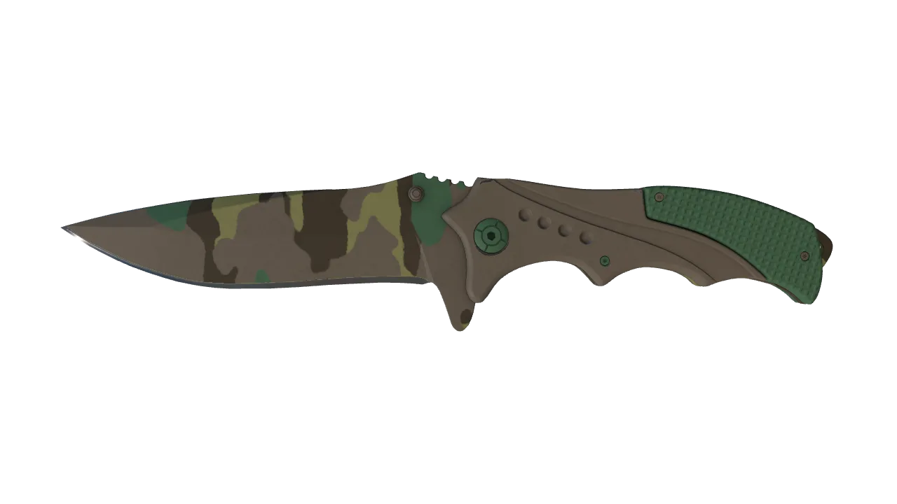 StatTrak™ ★ Nomad Knife | Boreal Forest (Minimal Wear) — Dust II light, front