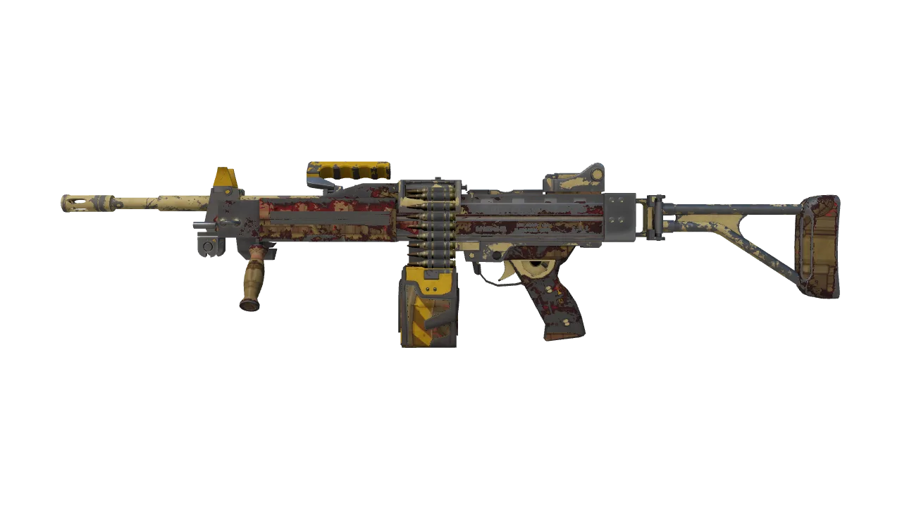 Negev | Bulkhead (Battle-Scarred) — Dust II light, front