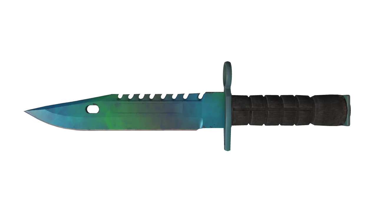 ★ M9 Bayonet | Gamma Doppler (Phase 3) (Minimal Wear) — Dust II light, front