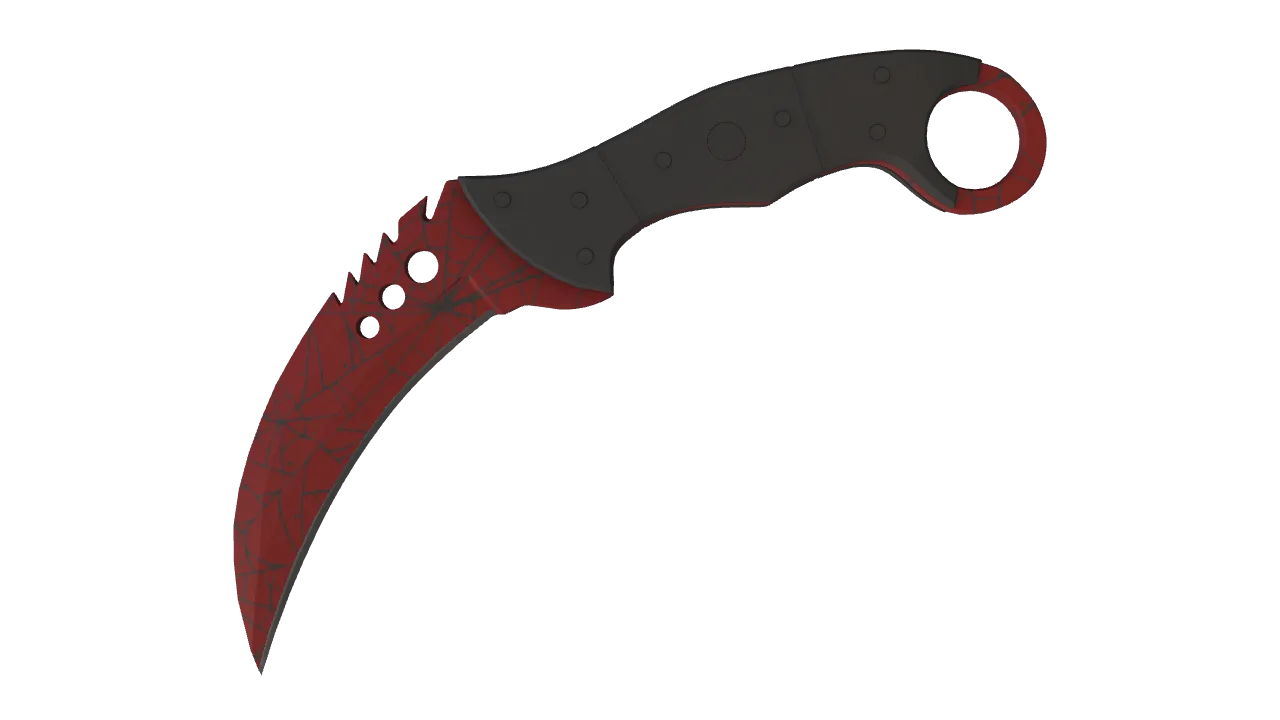 StatTrak™ ★ Talon Knife | Crimson Web (Factory New) — Dust II light, front