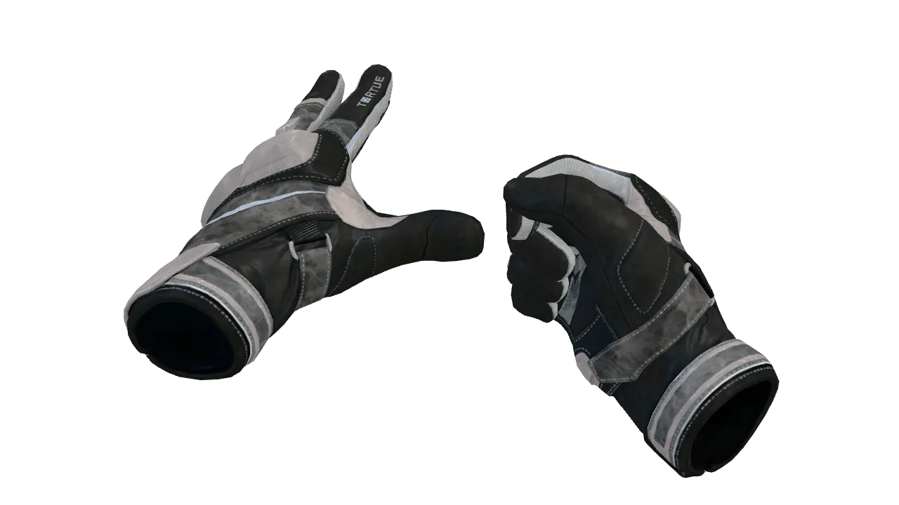 ★ Moto Gloves | Smoke Out (Minimal Wear) — Dust II light, front