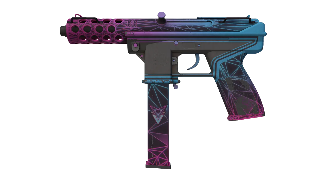 StatTrak™ Tec-9 | Decimator (Well-Worn) — Dust II light, front