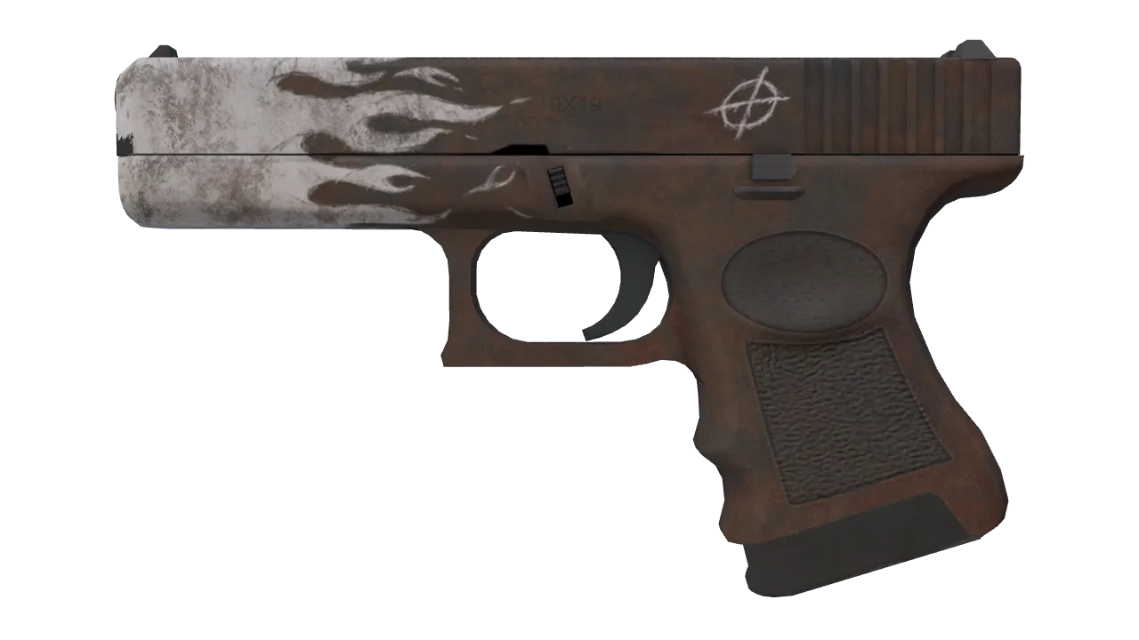 Glock-18 | Oxide Blaze (Factory New) — Dust II light, front