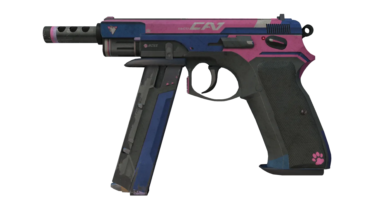 CZ75-Auto | Tacticat (Battle-Scarred) — Dust II light, front
