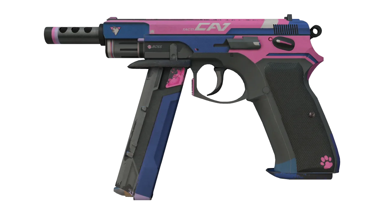 CZ75-Auto | Tacticat (Field-Tested) — Dust II light, front