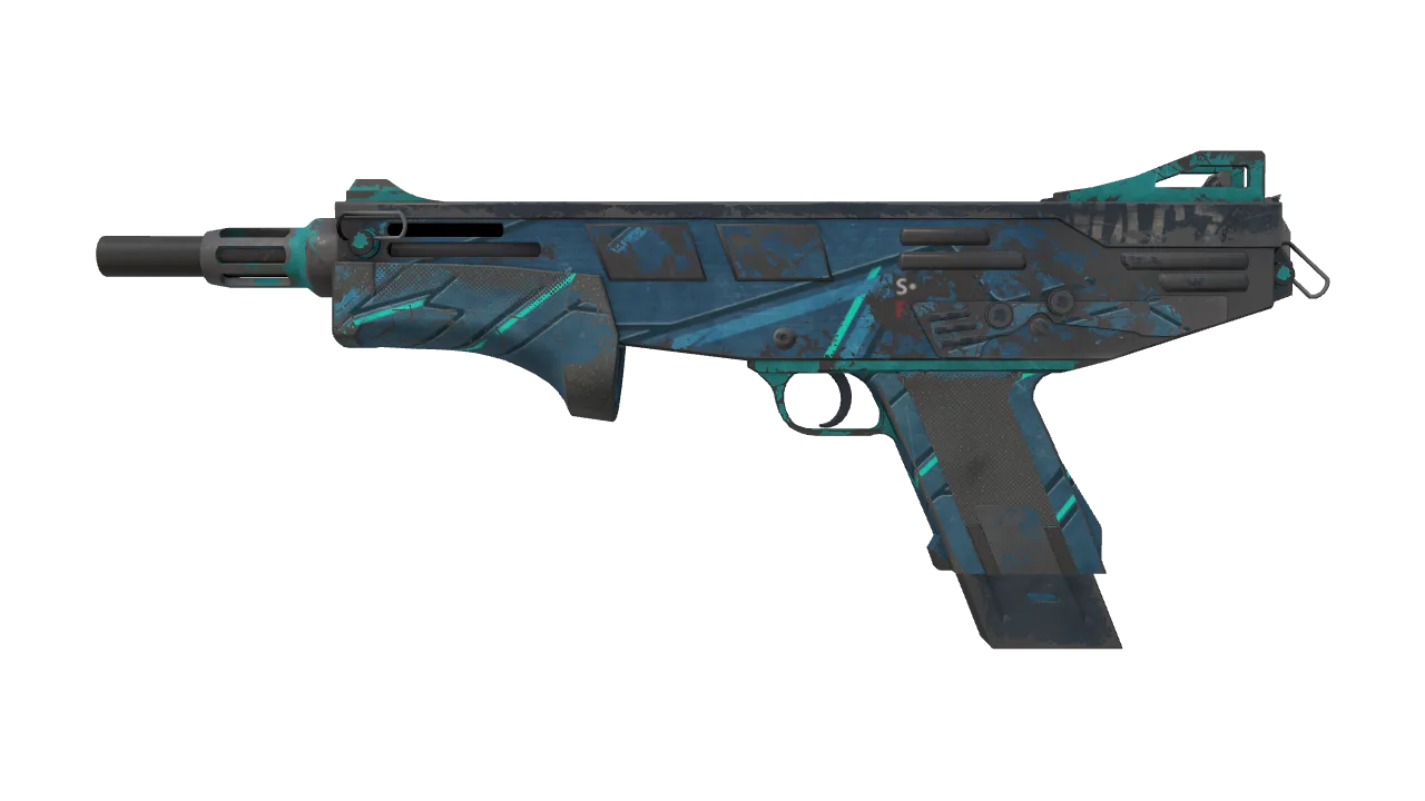 MAG-7 | Cobalt Core (Field-Tested) — Dust II light, front