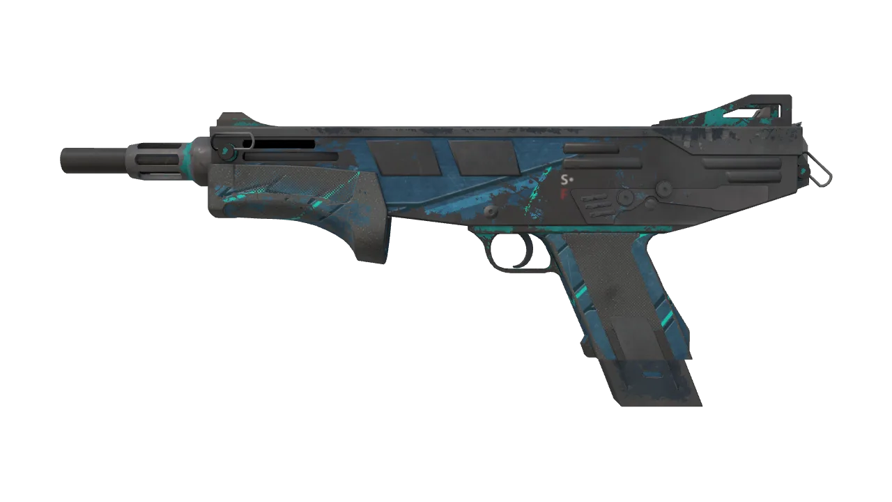 MAG-7 | Cobalt Core (Well-Worn) — Dust II light, front