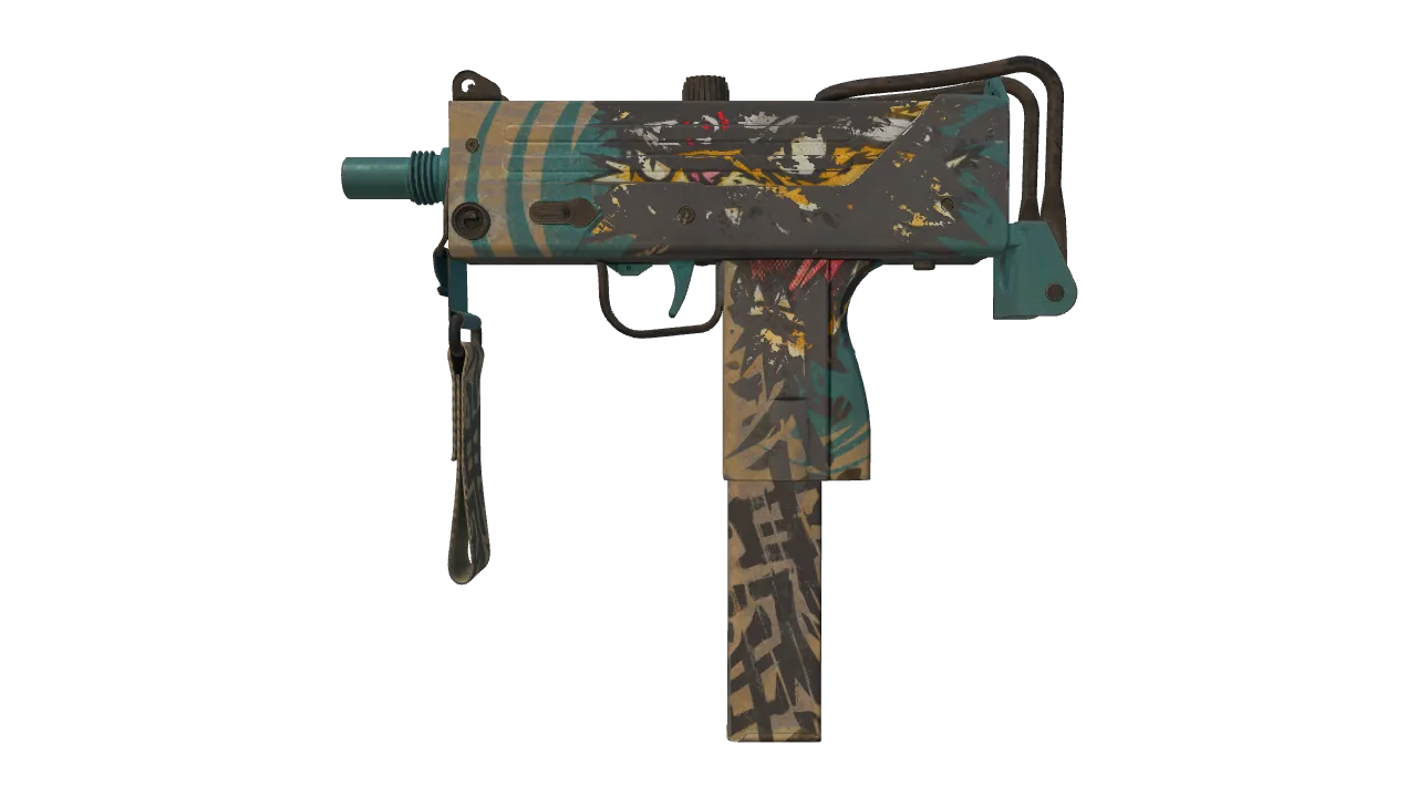 Souvenir MAC-10 | Cat Fight (Battle-Scarred) — Dust II light, front