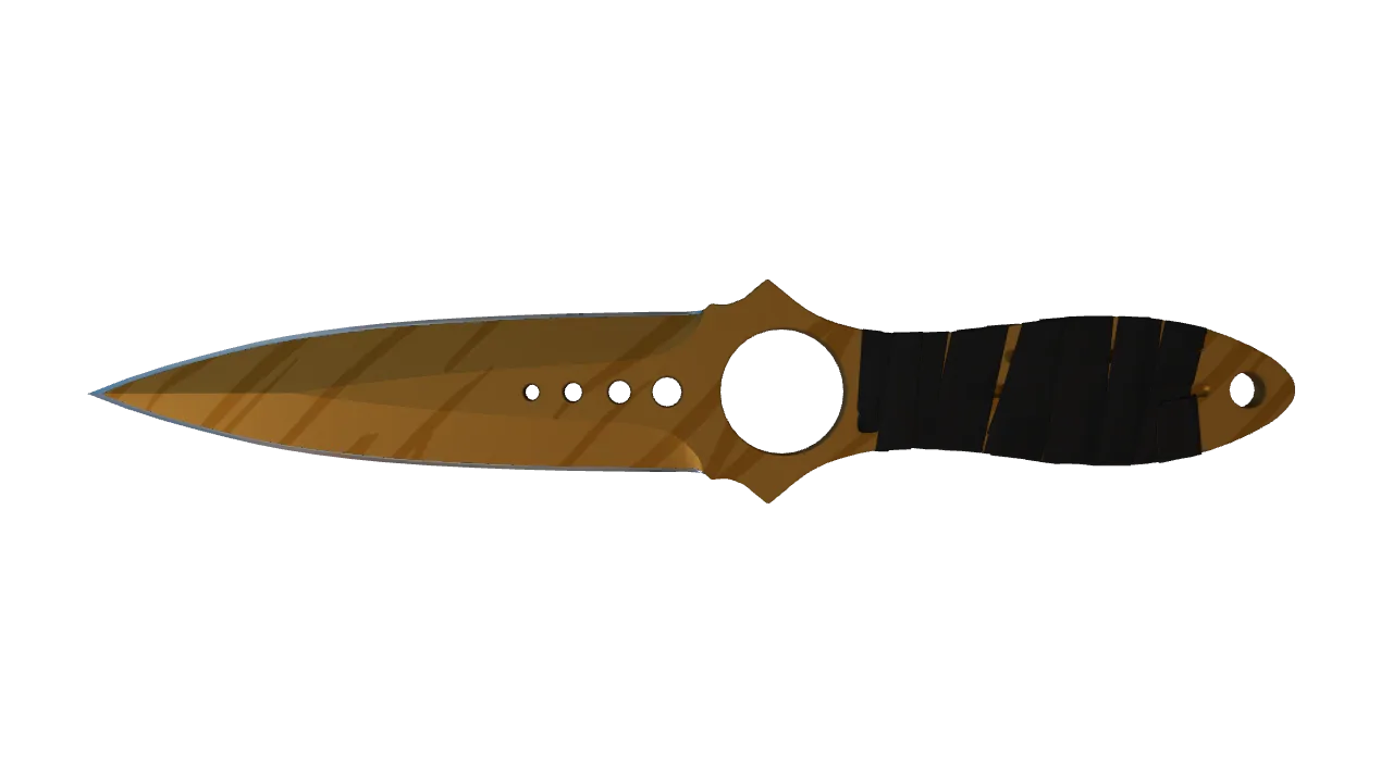 StatTrak™ ★ Skeleton Knife | Tiger Tooth (Factory New) — Dust II light, front