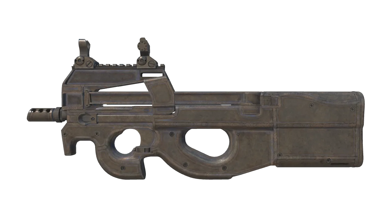 P90 | Straight Dimes (Battle-Scarred) — Dust II light, front