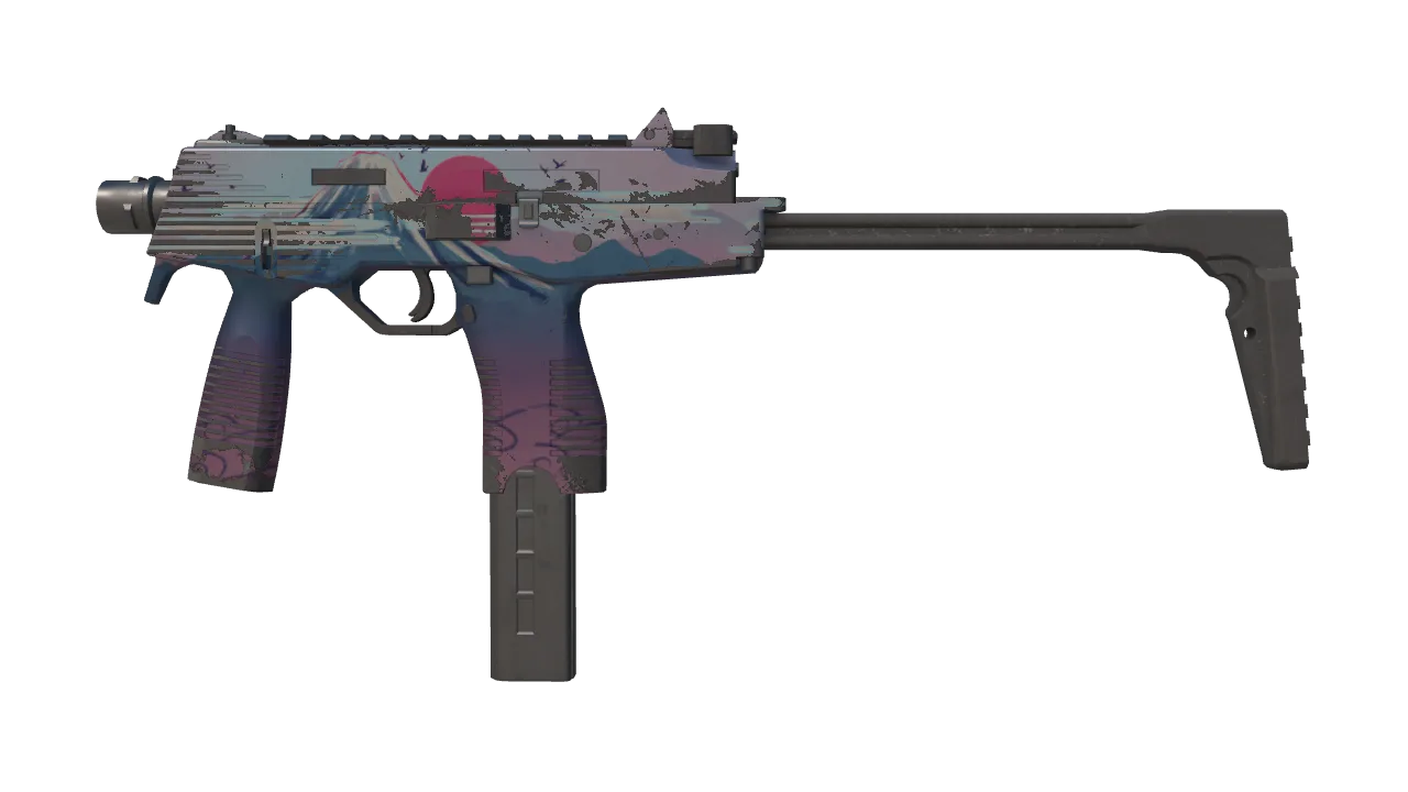 Souvenir MP9 | Mount Fuji (Field-Tested) — Dust II light, front