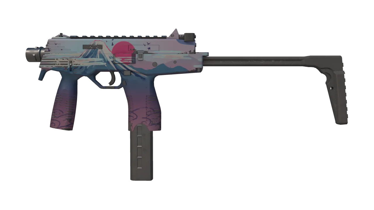 MP9 | Mount Fuji (Minimal Wear) — Dust II light, front