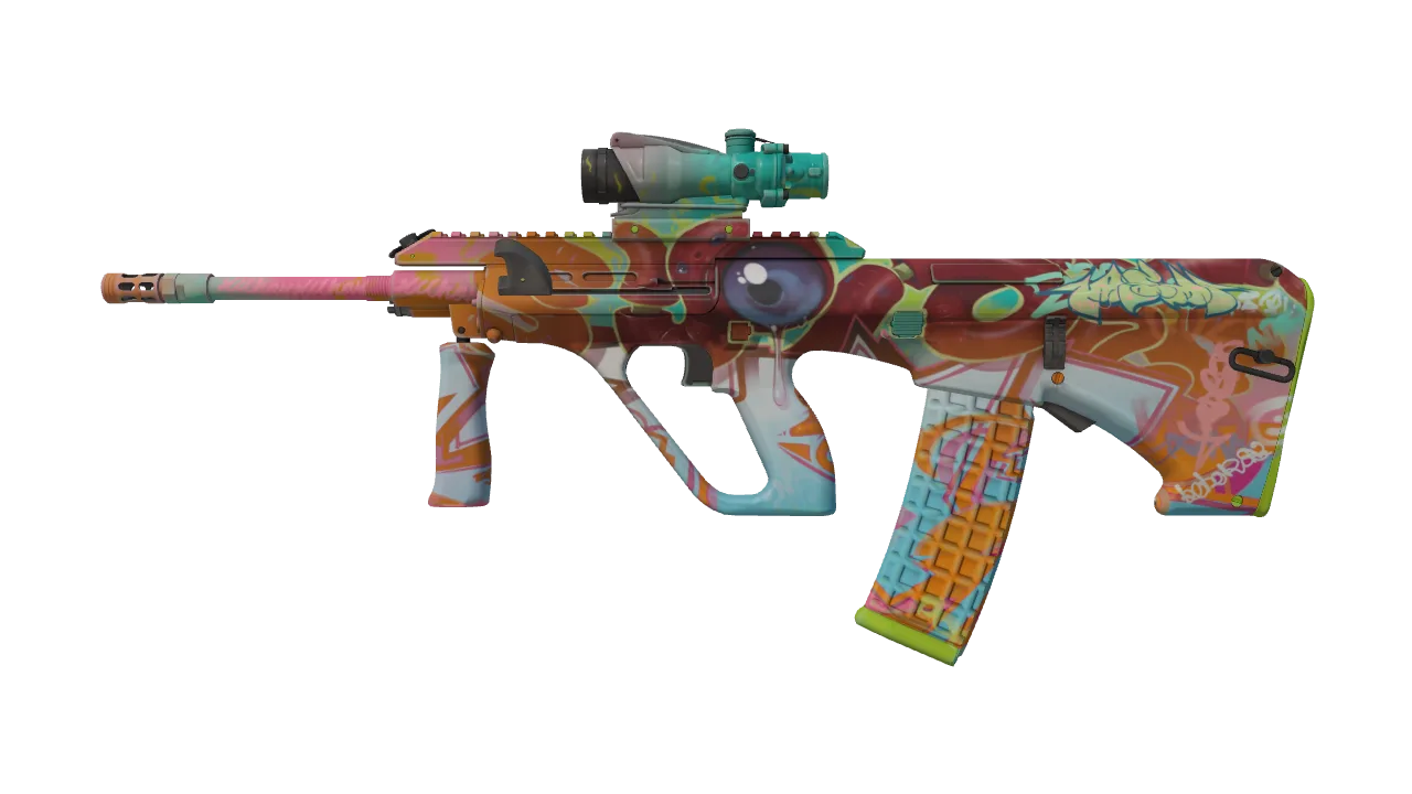 Souvenir AUG | Eye of Zapems (Factory New) — Dust II light, front
