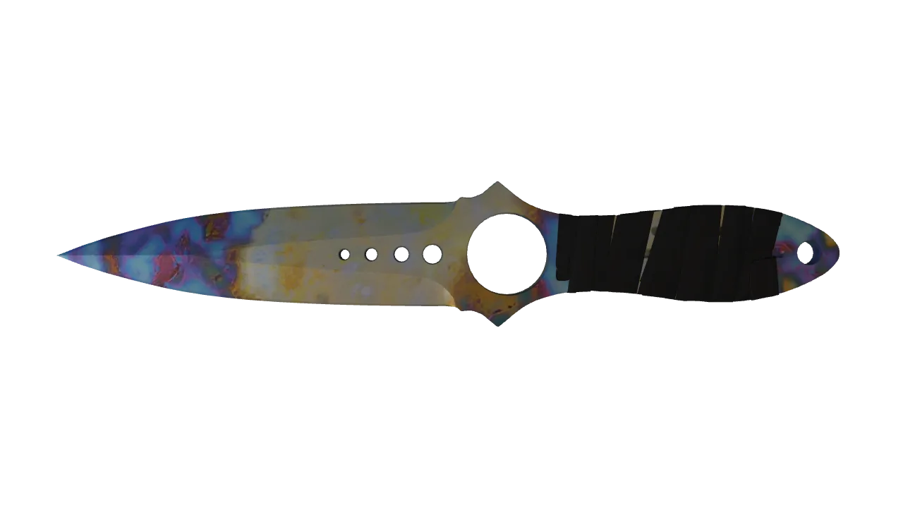 ★ Skeleton Knife | Case Hardened (Factory New) — Dust II light, front