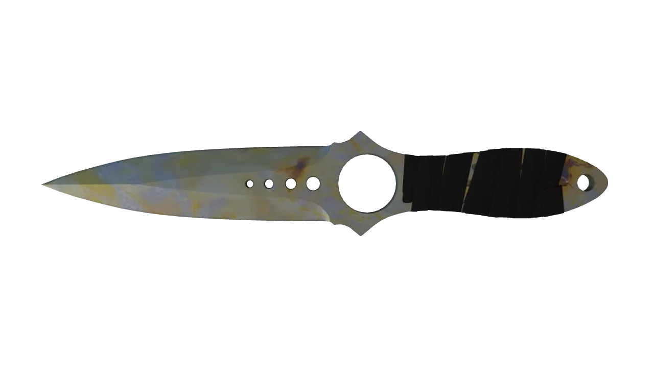 Skeleton Knife | Case Hardened seed #107, front